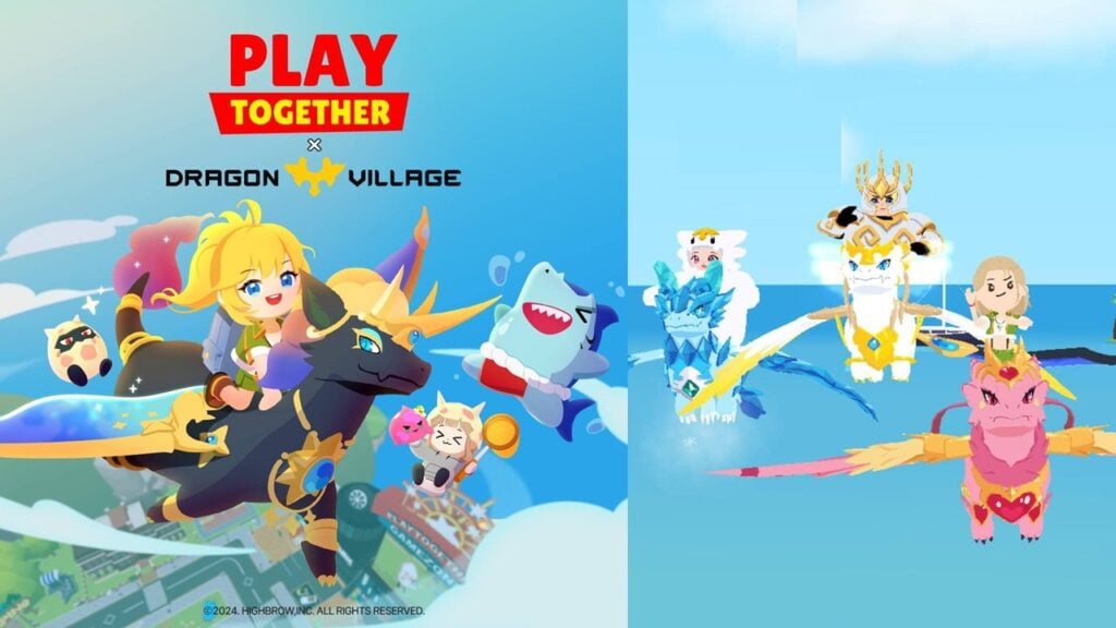 C'est Nuri, Jimon et Flying Dragons dans le crossover Play Together x Village des dragons !