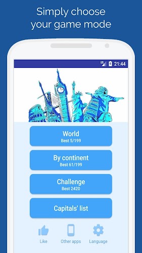 Capitals of the countries Quiz Captura de tela 3