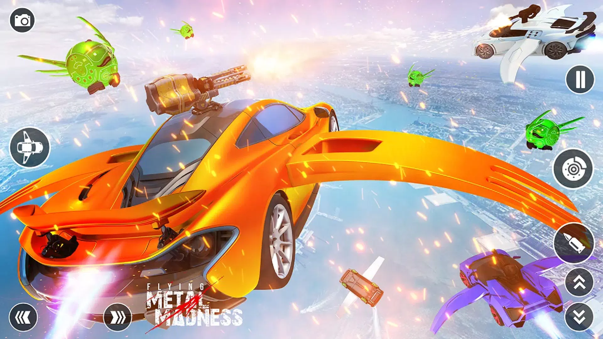 Flying Car Robot Shooting Game Screenshot 2