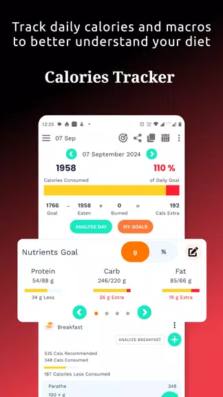 Food Tracker & Calorie Counter Zrzut ekranu 0