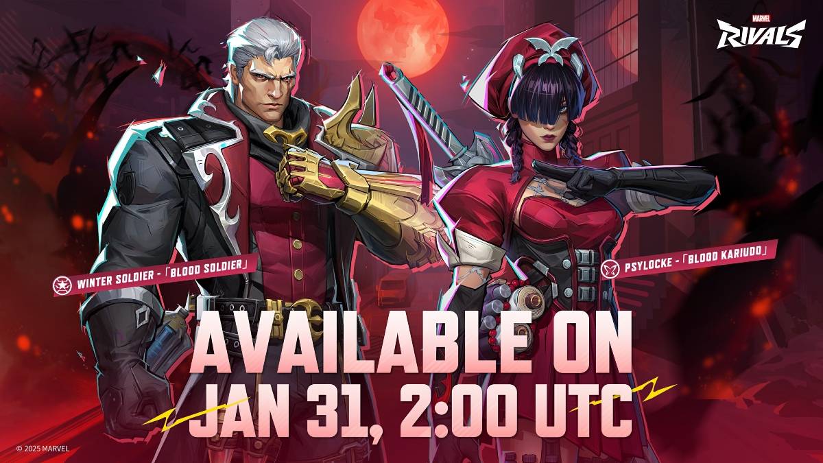 Bucky Blood Soldier＆Psylocke Blood Kariudo皮膚來自漫威競爭對手的釋放日期