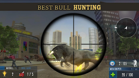 Angry Bull Attack Shooting Capture d'écran 1