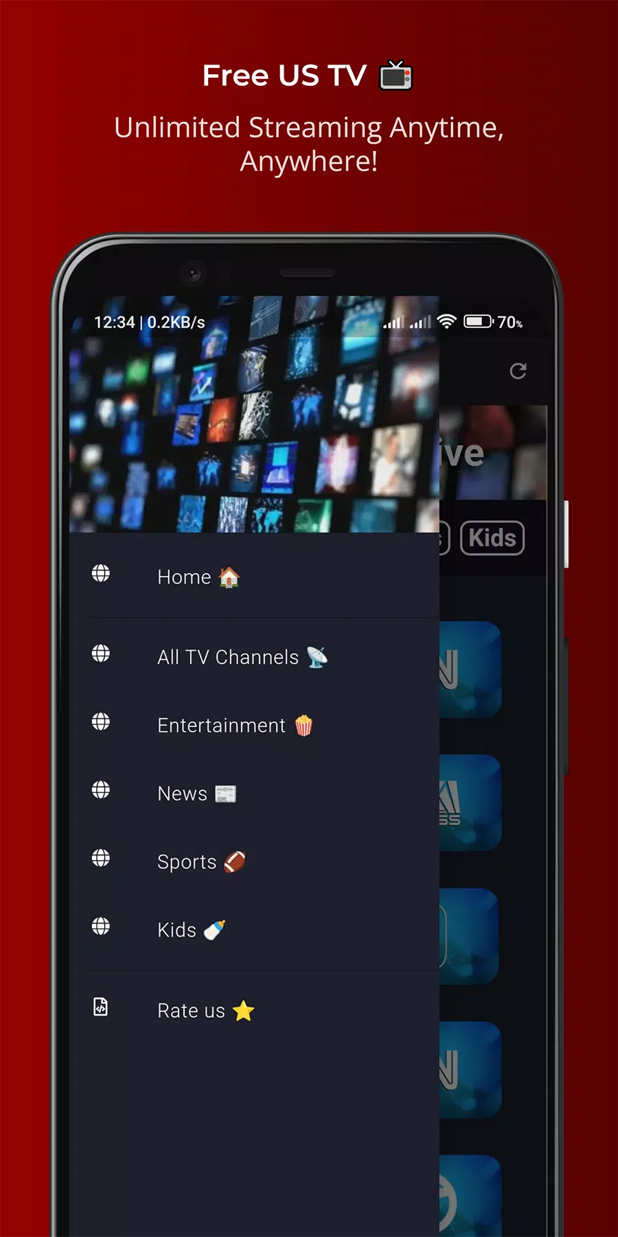 TheTVApp USA Live Tangkapan skrin 2