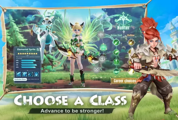 Windrider Origins combat gameplay showcasing character classes and gear progression