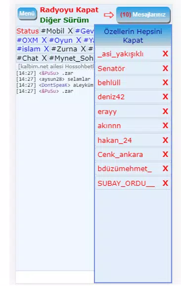 Mirc Sohbet Chat Odaları Screenshot 1