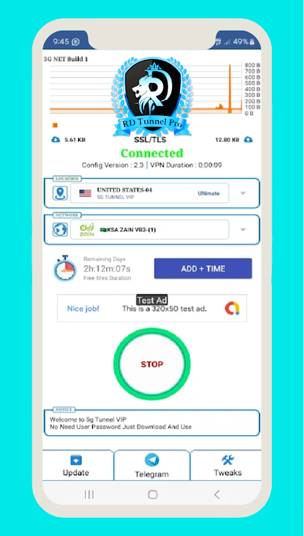 RD Tunnel PRO - Unlimited VPN Screenshot 1