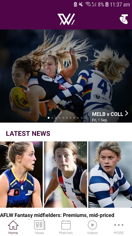 AFLW Official App 스크린샷 1