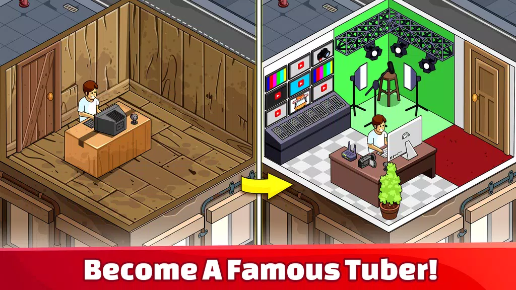 Tube Tycoon - Tubers Simulator ဖန်သားပြင်ဓာတ်ပုံ 0