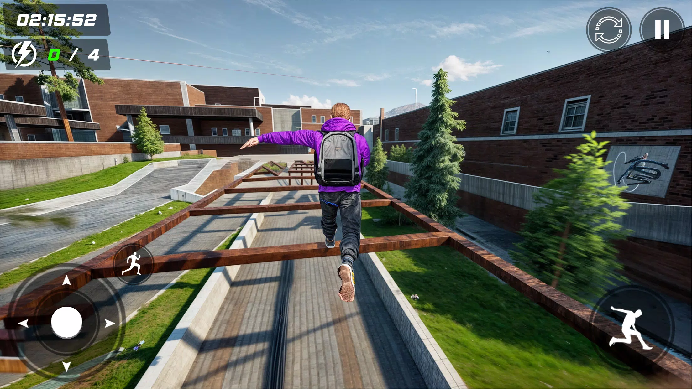 Going Up Rooftop Parkour Games Zrzut ekranu 1