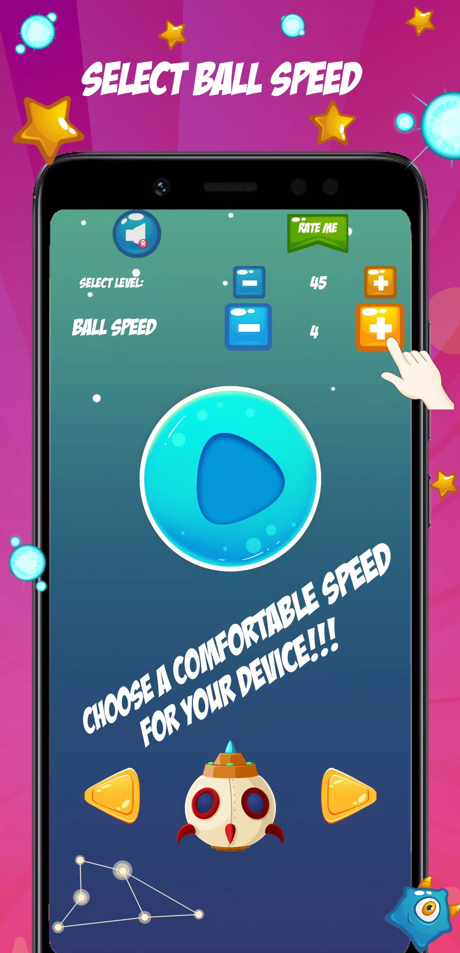 Cosmo Paddle Ball Game Screenshot 3