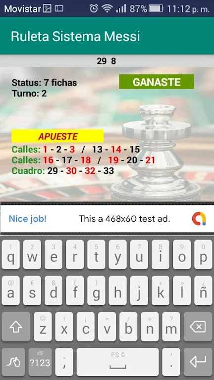 Schermata Roulette Messi System 2