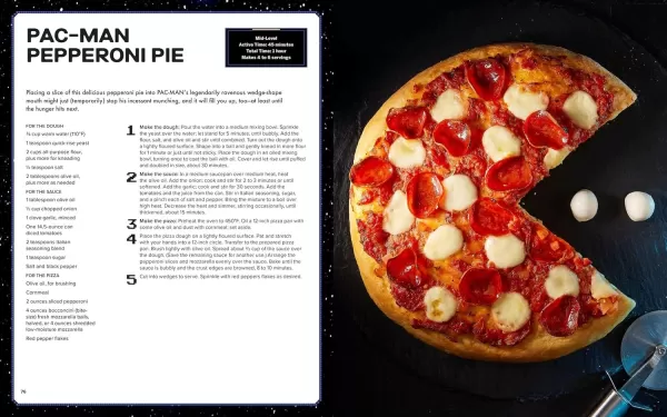 Pac-Man cookbook meal presentation