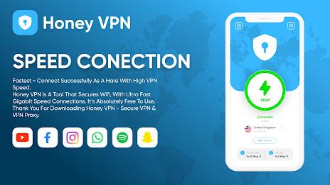 Honey VPN - Fast & Secure Captura de pantalla 1