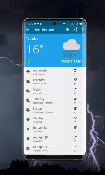 Schermata Thunderstorm- weather warnings 3