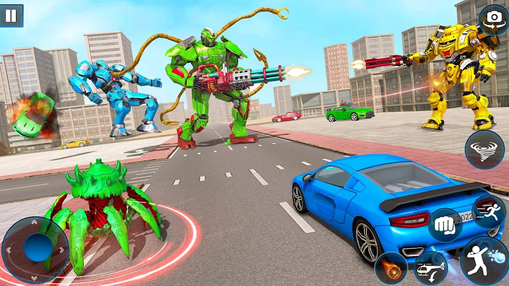 Octopus Robot Car Robot Game Schermafbeelding 2