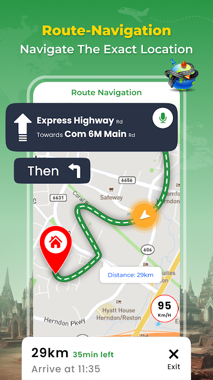 GPS Earth Map Voice Navigation Ảnh chụp màn hình 0