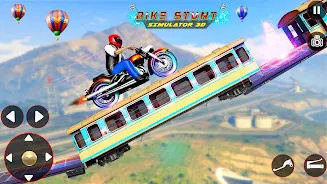 Bike Stunt 3D Simulator Games Screenshot 1