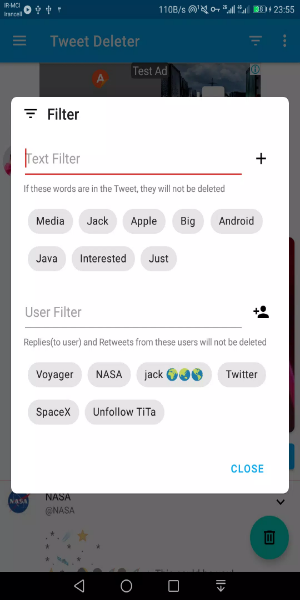 Tweet Deleter - Delete Your Tweets Capture d'écran 1