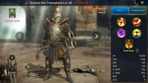 Quintus The Triumphant：Top Builds、Masteries＆Artifacts for Pve and Pvp in Raid：Shadow Legends