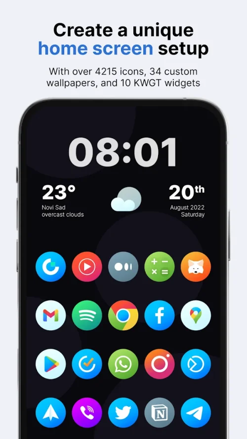 Hera Icon Pack: Circle Icons Captura de pantalla 0