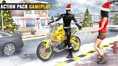 Superhero Bike Taxi: Bike Game Скриншот 2