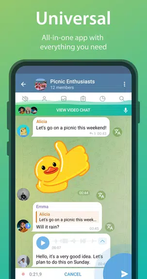 iMe: AI Messenger for Telegram Schermafbeelding 0