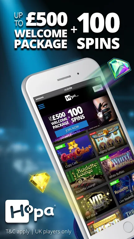 Hopa Casino – Online Slots, Live Casino & Roulette スクリーンショット 0
