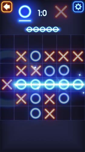 Tic Tac Toe Glow: 2 Players Schermafbeelding 3