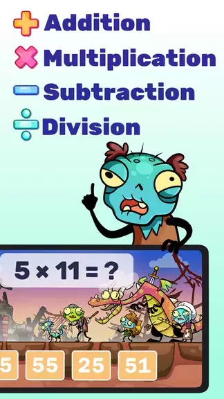 Math games: Zombie Invasion應用截圖第2張