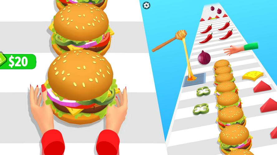 Burger Stack Run Game应用截图第0张