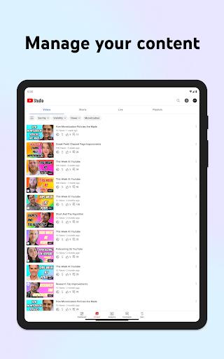 YouTube Studio ภาพหน้าจอ 0