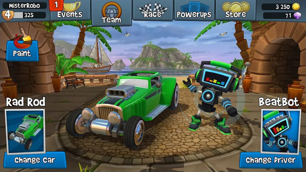 Beach Buggy Racing 2 Mod ဖန်သားပြင်ဓာတ်ပုံ 2