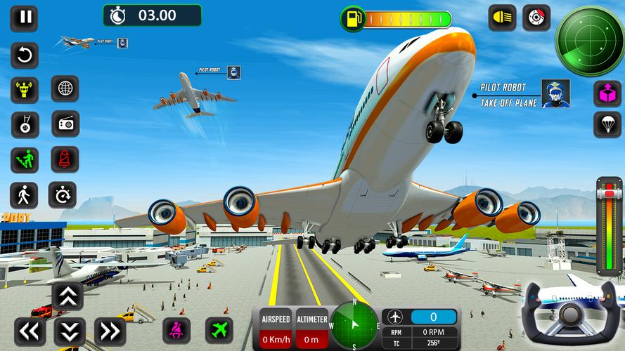 Robot Avion Pilote Jeux 3D Capture d'écran 2