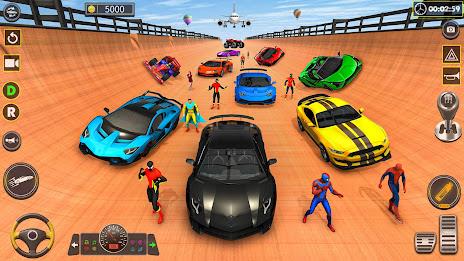 Schermata Superhero Game: Ramp Car Stunt 1