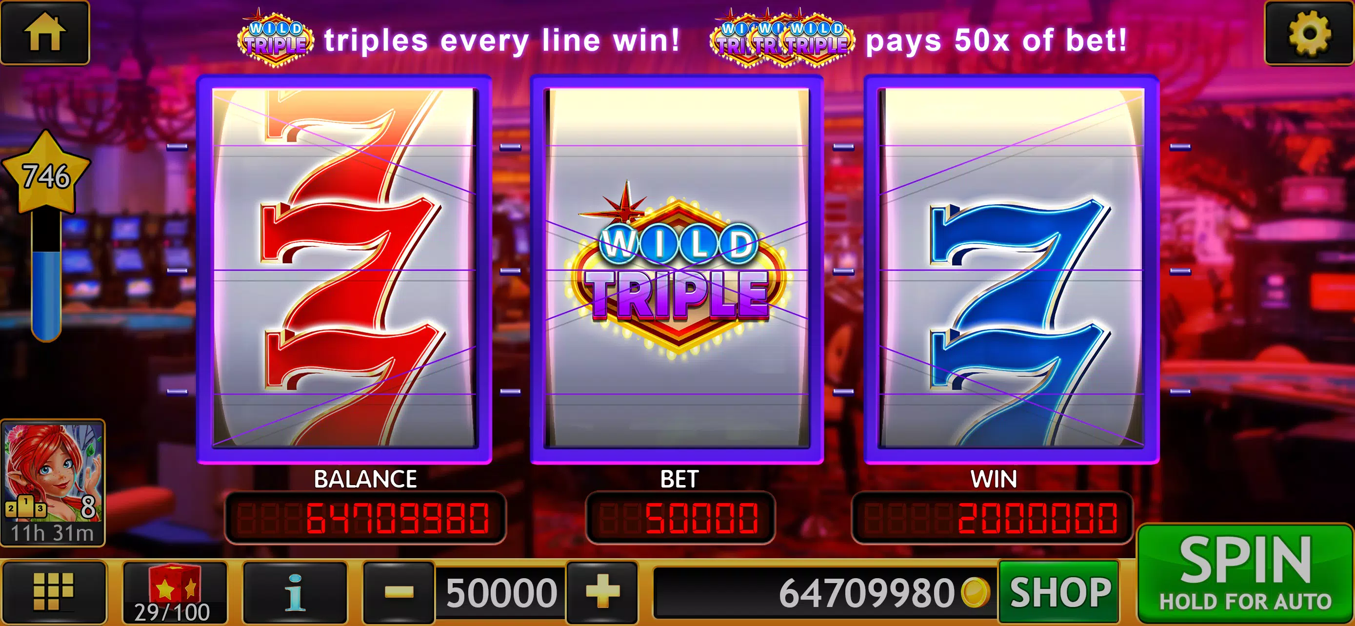 Wild Triple 777 Slots Casino Скриншот 0