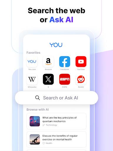 You.com AI Search and Browse Screenshot 1