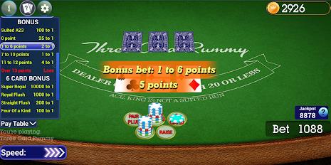 Vegas Three Card Rummy Скриншот 2