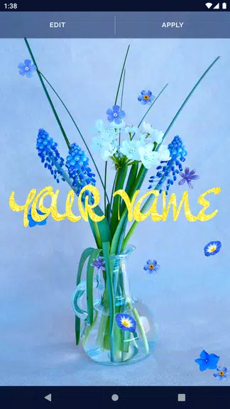 Blue Flowers Live Wallpaper Ảnh chụp màn hình 1