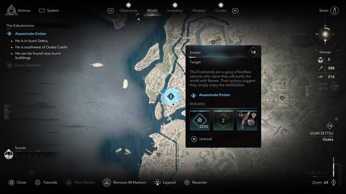 Hoe en waar alle Kabukimono -leden te vinden in Assassin's Creed Shadows Ember