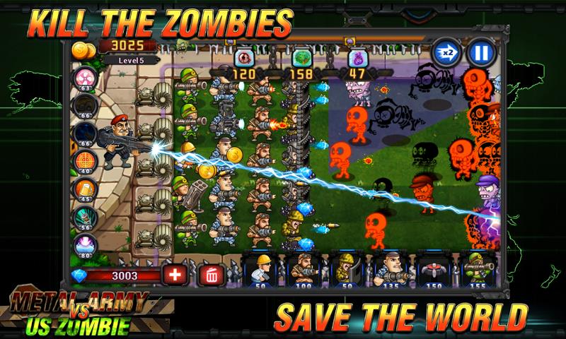 Army vs Zombies :Tower Defense Ekran Görüntüsü 2