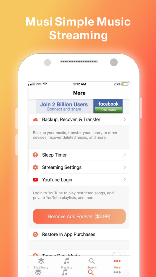 Musi : Simple Music Streaming Advice 2019 Ảnh chụp màn hình 0