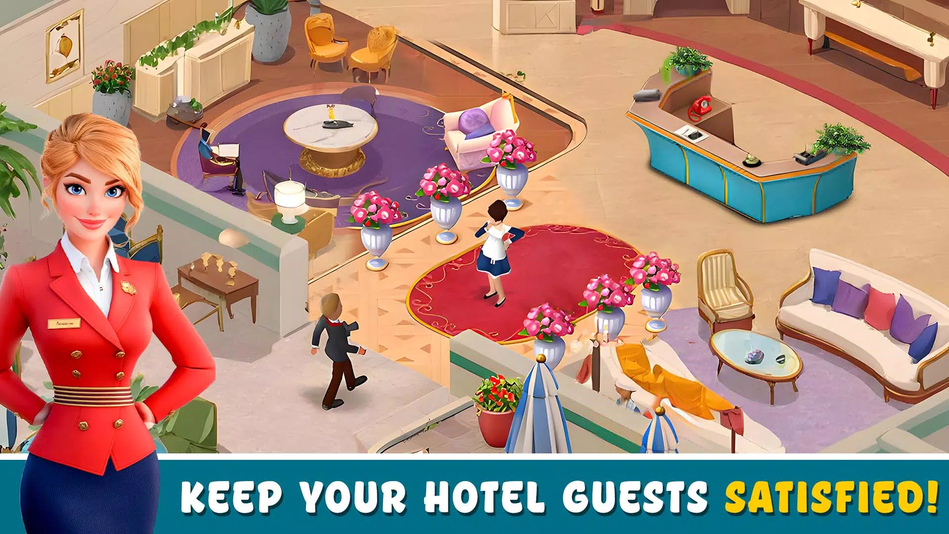 Hotel games: idle hotel tycoon Captura de tela 1