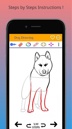 How to Draw Dog Step by Step स्क्रीनशॉट 1