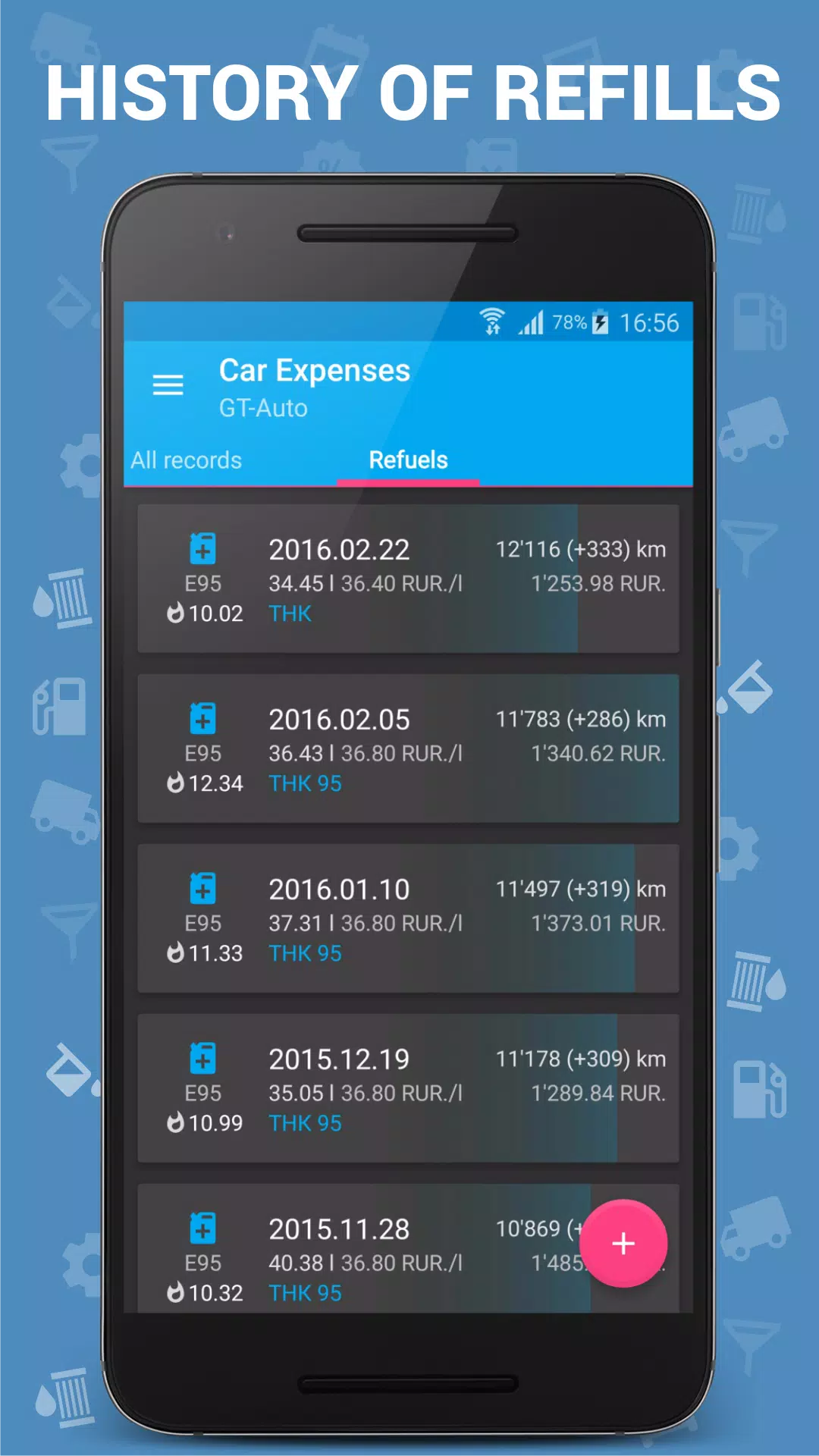 Car Expenses Manager Capture d'écran 2