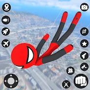 Schermata StickMan Rope Hero Spider Game 0