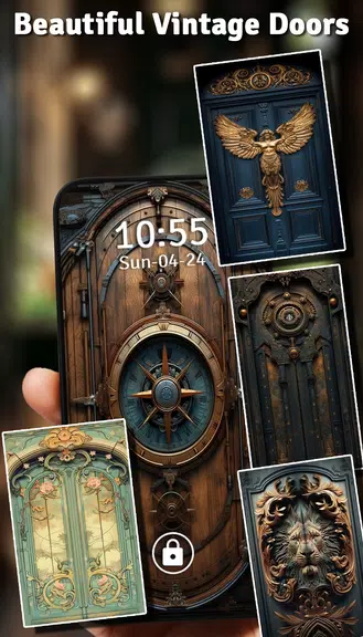 Vintage Door Lock Screen Zrzut ekranu 2