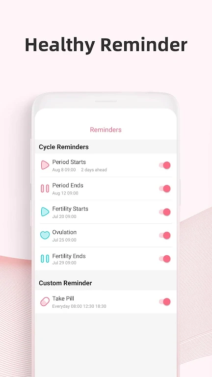 PinkBird Period Tracker Ekran Görüntüsü 3