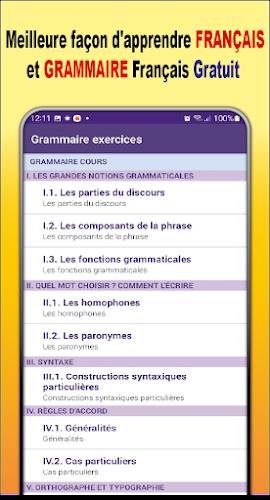 Grammaire Français + Exercices Screenshot 0