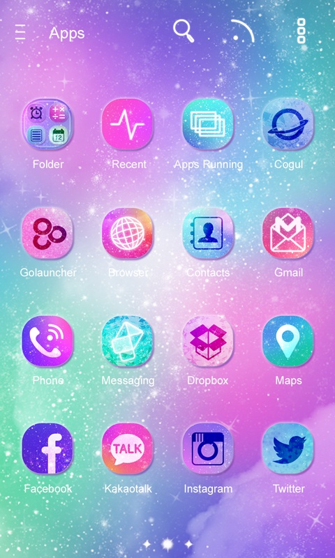 Milky Way GO Launcher Theme スクリーンショット 1