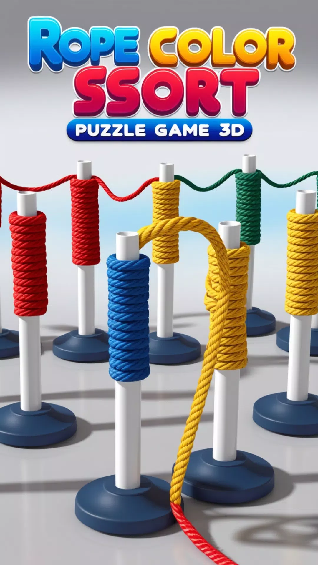 Rope Color Sort Puzzle Game 3D Captura de pantalla 3